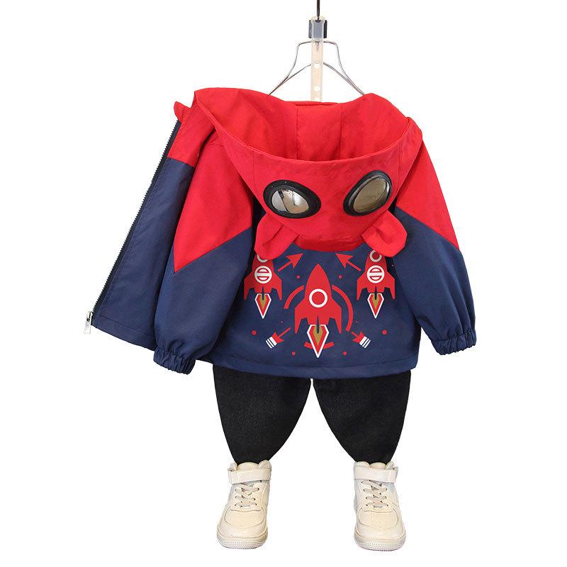 2025 Boys' Spring & Autumn Hooded Jackets - Trendy Medium & Large Sizes