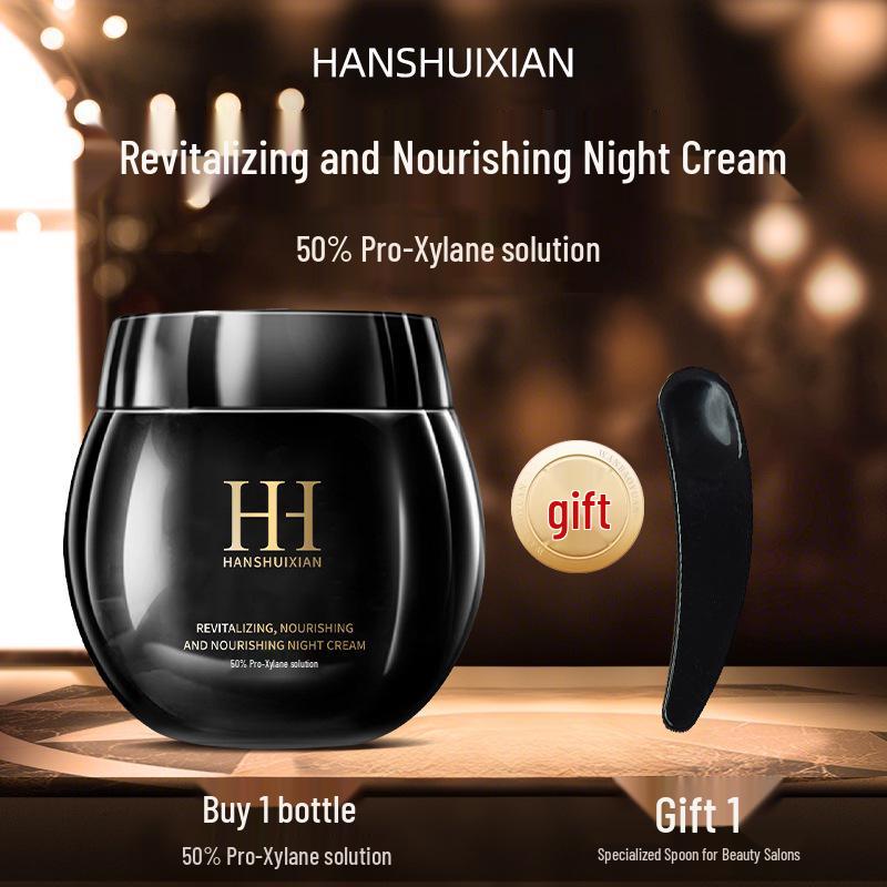 HANSHUIXIAN Black Bandage Anti-Wrinkle Firming Cream: Hydrates, Moisturizes, Fades Fine Lines, Brightens with 50% Pro-Xylane.