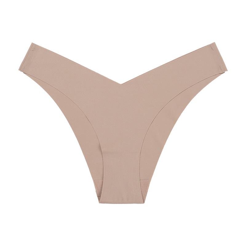 Plus Size Ice Silk Seamless Maternity V-Neck Low Waist One-Piece Sport Breathable Brazilian Panties