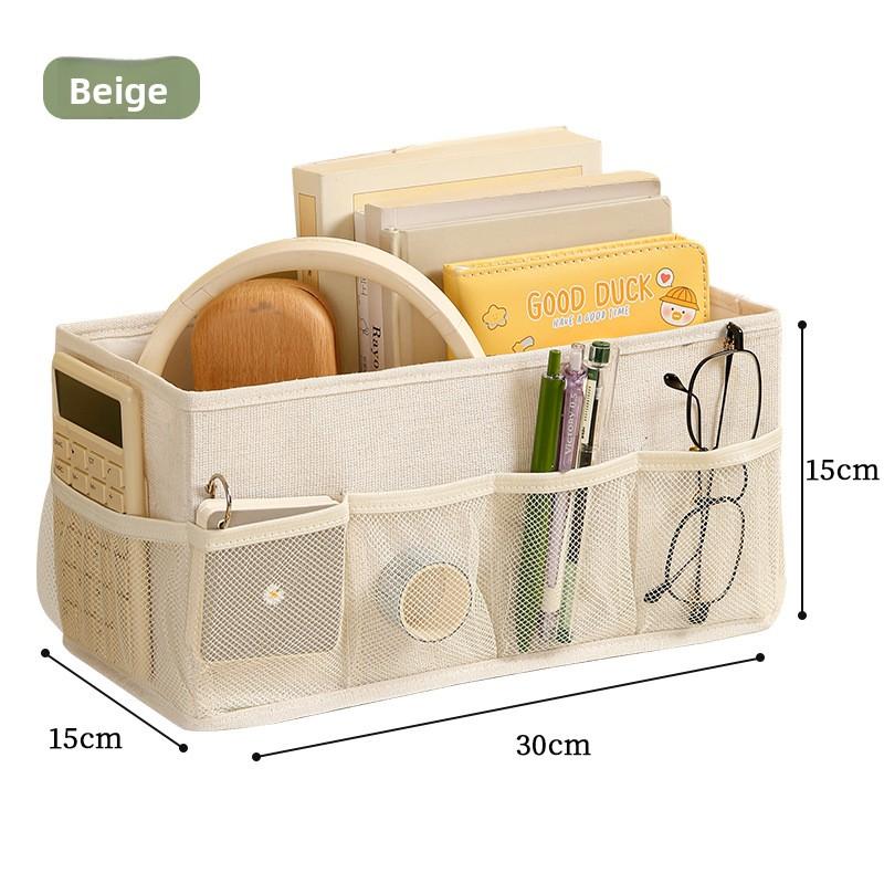 Desktop Storage Box Underwear Cosmetics Organizer Multi-function Foldable Storage Bag Home Space-Saving Storage бежевый 1790₽