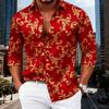 16 colori camicia da uomo di lusso pattern barocco dorato manica lunga alla moda stampa retrò comoda senza stiro taglia grande top