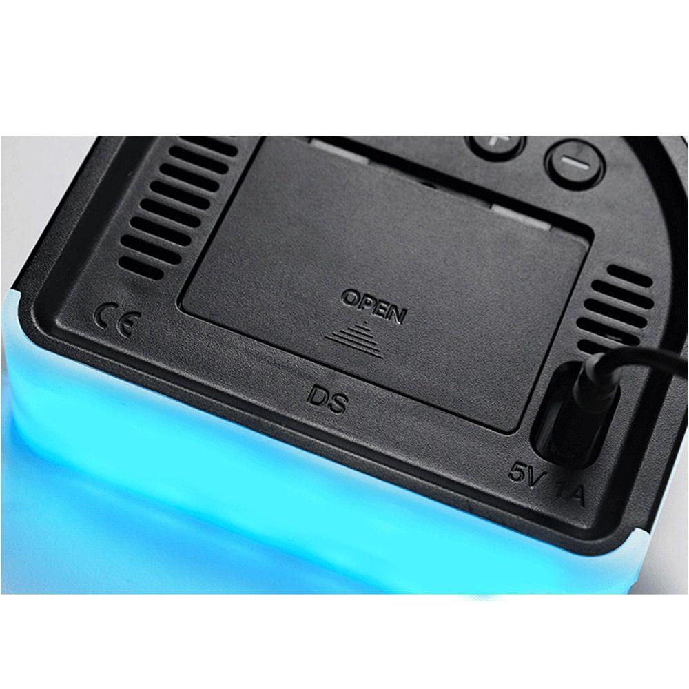 Wall-mounted Electronic Wall Clock Multi-functional Temperature Display Table Clock Date 12/24H Digital LED Clocks for Bedroom