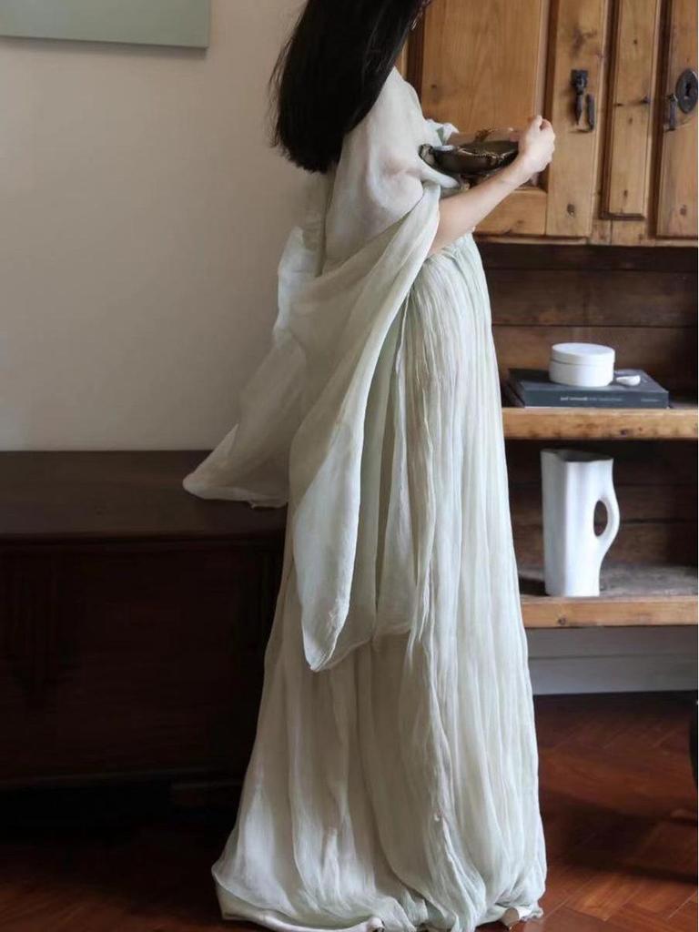 2026 Stylish & Elegant Chinese-Style Dress: Chic, High-End, Super Fairy Two-Piece Long Dress