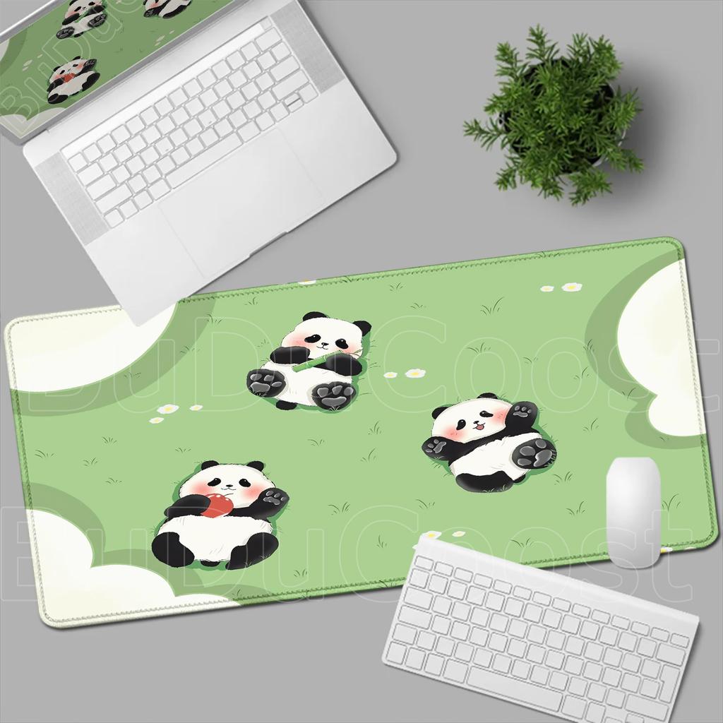 Stampa HD Kawaii Anime Panda Mouse Pad Grande Computer Ufficio PC Gioco Tappetini Tavolo XXL Tappetino Tastiera Gaming Animali Carini Tappetini Scrivania