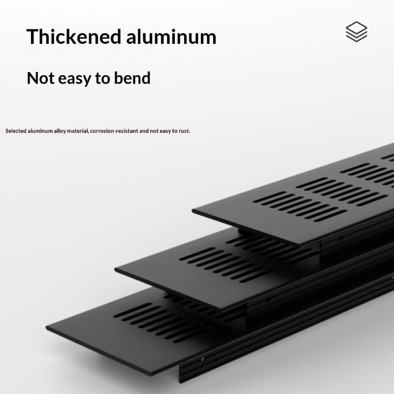1 Stück Haushalt Lüftungsgitter Wandlüftungsabdeckung Schrankteile 50/60/80mm*150-500mm Aluminium für Schrank DIY Zubehör