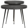 Coffee Table Set 2 Pieces Black Engineered Wood