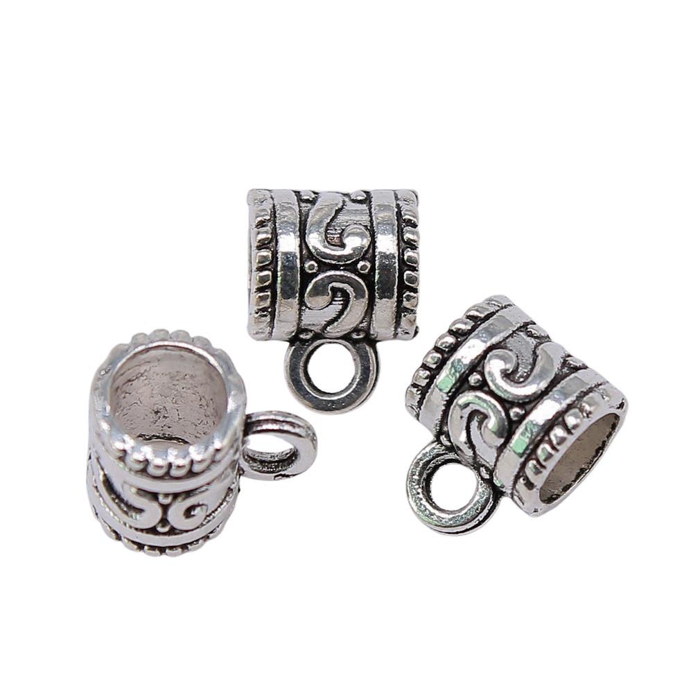 Antique Twisted Pattern Bail Connectors For Charm Attachments Craft Jewelry Accessories