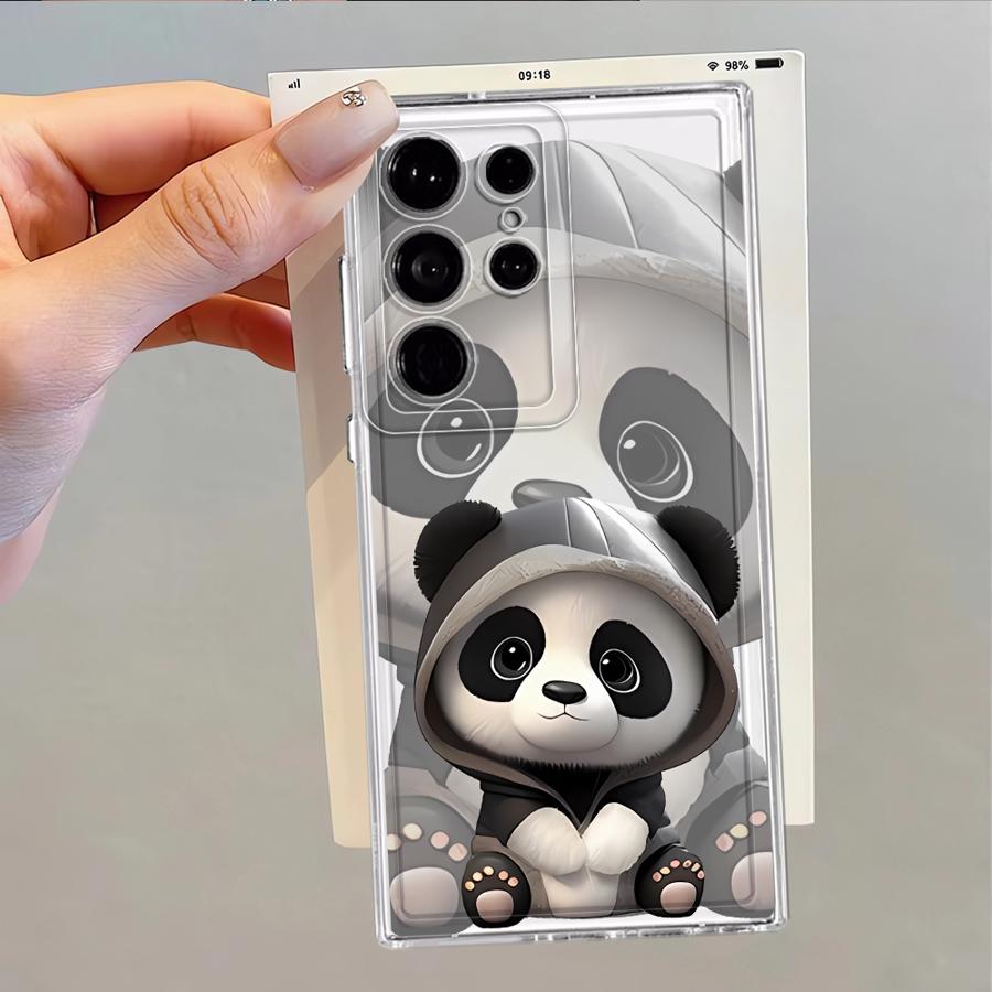 Coque de téléphone pour Samsung Galaxy S26 S20 Plus S21 S25 Edge S23 Ultra Note 20 Ultra 10 S24 S22 FE Panda Mignon
