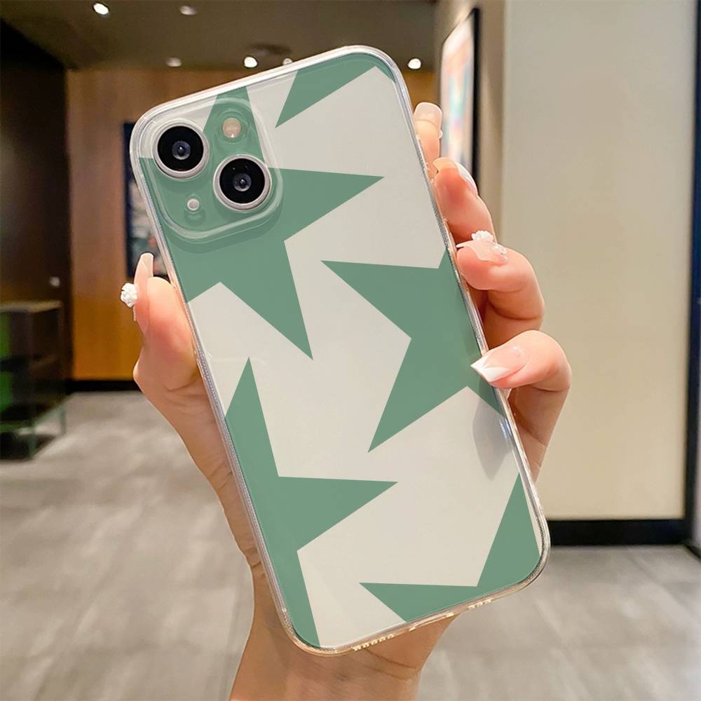 Fashion Vintage Large Stars Phone Case For iPhone 17 16e 16 15 14 13 12 11mini Pro Max X XR XSMAX 8 7 Air Plus Soft Cover