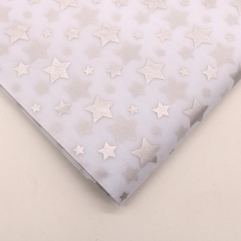 Gold & Silber Blumenmuster Seidenpapier - Punkt- & Streifendesigns für Frischblumenverpackung