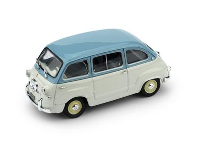 Blum Fiat 600 Multipla Stradale Diecast Car Scale FIAT MULTIPLA STRADALE I SERIES 1956 BLUE 1/43 (LIGHT WHITE)