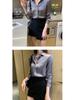 2025 Autumn Women's French Long Sleeve Acetate Satin Shirt