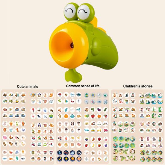 Kinder Taschenlampen Projektor Spielzeug 10 Scheiben 80 Bilder Frühe Bildung Elektrische Projektionslampe Kleinkinder Tier Märchen Allgemeinwissen Lernspielzeug