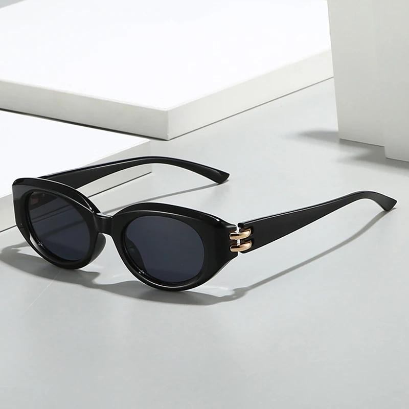  New Fashion Cat Eye Women Sunglasses Shades UV400 Retro Small Oval Black Men Outdoor Sun Glasses