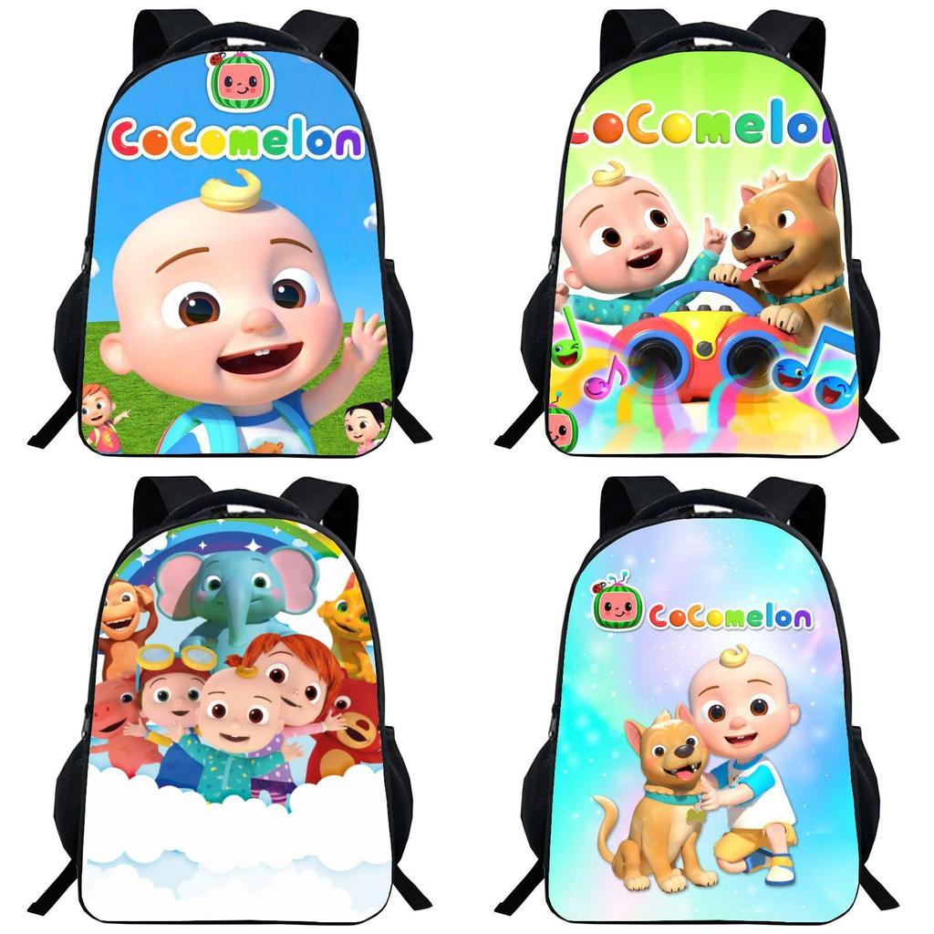 Cocomelon Backpack Children School Bags Durable Cartoon Lankybox Schoolbag For Kids