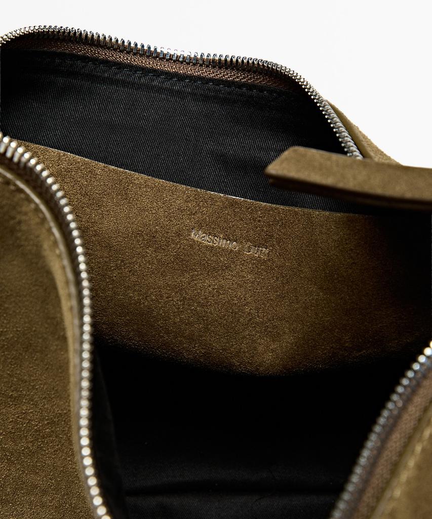 Massimo Dutti Split Suede Leather Crossbody Bag