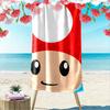 Red Mushroom Cartoon Towel A must-have beach towel for beach travel