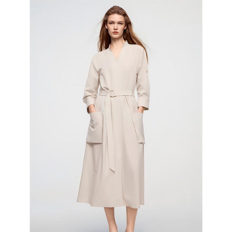 ELLE French Style V-Neck Shirtdress
