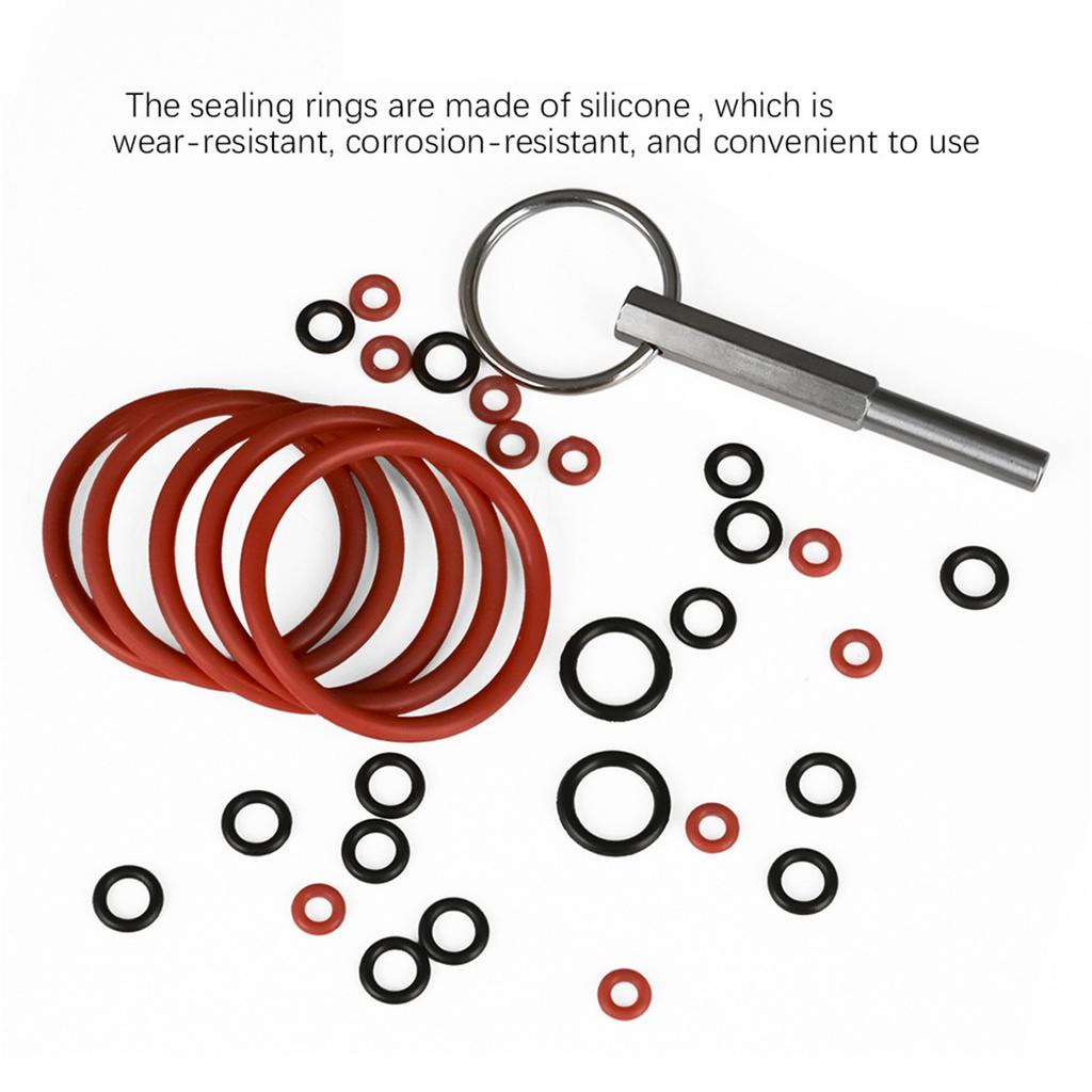 Oval Head Key Set with Keyring Seal Rings Automatic Coffee Machine Maintenance Part Coffee Repair Tool for Coffee