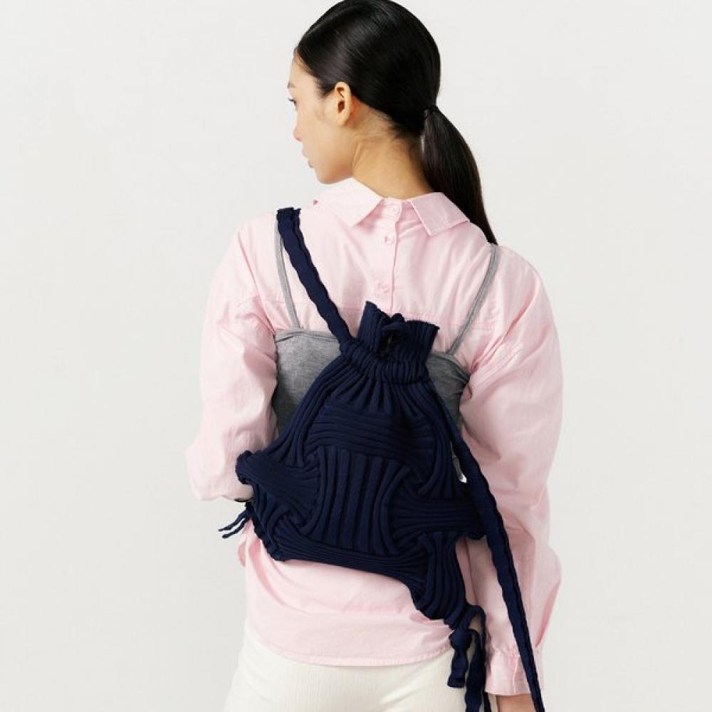 Pleatsmama Navy New Bow Backpack