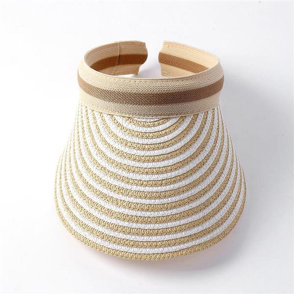 Summertime Striped Sun Cap Hat Vacation Summer Wanggol Sun Cap