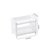 Minimalist Desktop Double-Layer Organizer Rack Household Polymer Restroom Small Stationery Organizing Pure White-colored Versatile