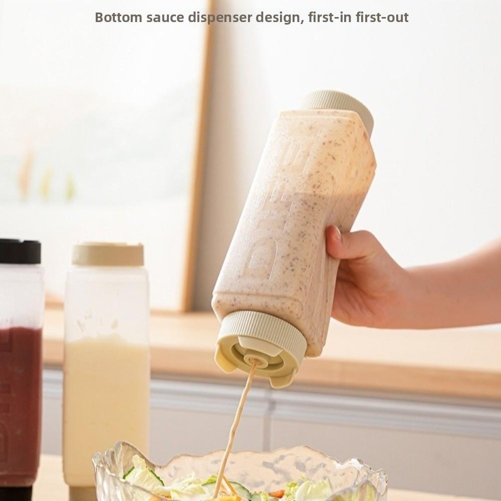 Large Capacity Condiment Dispenser Clear Plastic Sauce Storage Container  Seasoning Storage