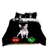 Cute Cartoon Dog Bedding Sets Spotted Dog Bulldog Comforter Bed Cover Duvet Cover Pillow Case 2-3 Pieces Sets Kids Adult Size