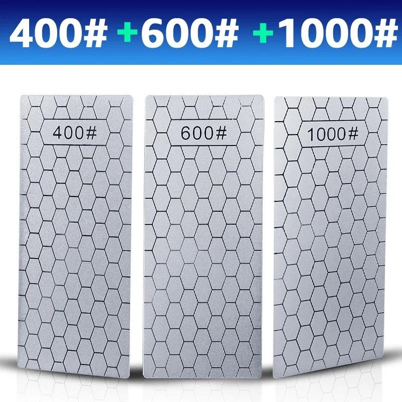 400# 600# 1000#  Kitchen Diamond Knives Sharpening Stone Multifunction Ultra-thin Honeycomb Manual Knife Sharpener Kitchen Tools