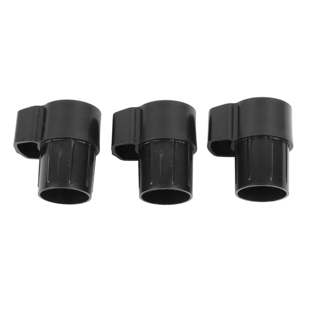 3PCS ABS Plastic Saxophone End Cap Plug Anti-bump Cap Black Bent Neck Protectors  For Saxophone
