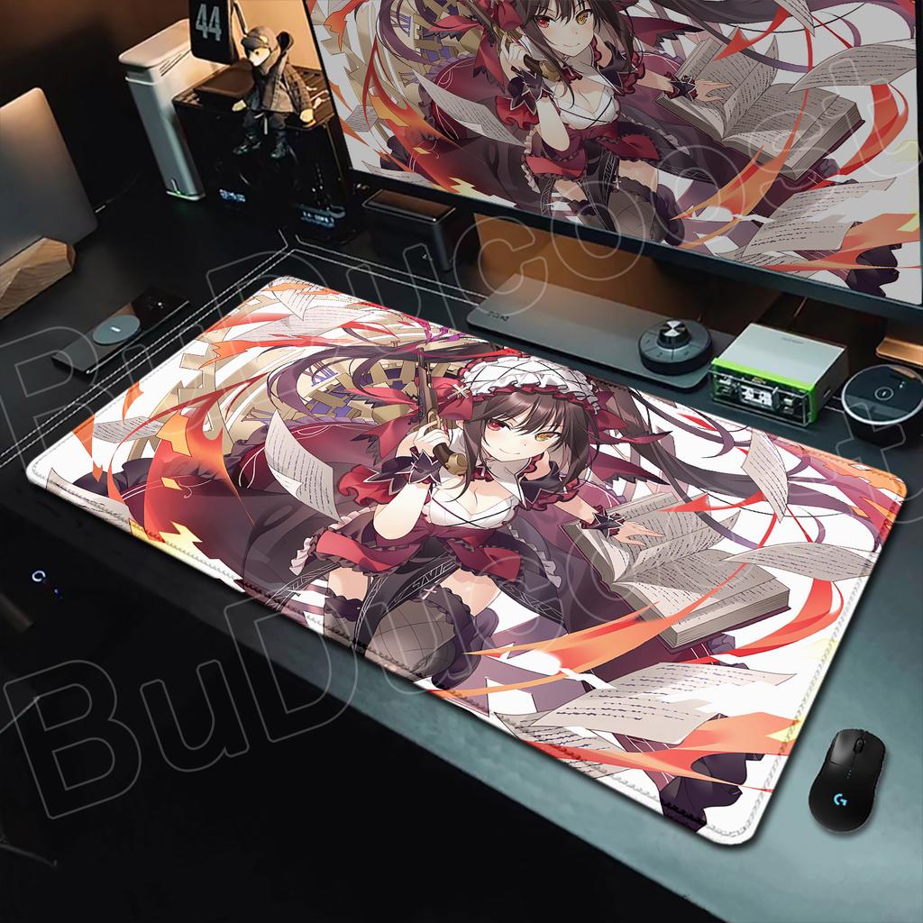 HD Printing Kawaii Girls Tokisaki Kurumi Mouse Pad Anime Date A Live Desk Mat Non-slip Mousepad Pc Computer Keyboard Accessories