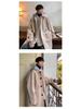 Men's Mid-Length Woolen Hooded Coat - Autumn/Winter Style, Over-The-Knee, Trendy High-End Thick Windbreaker