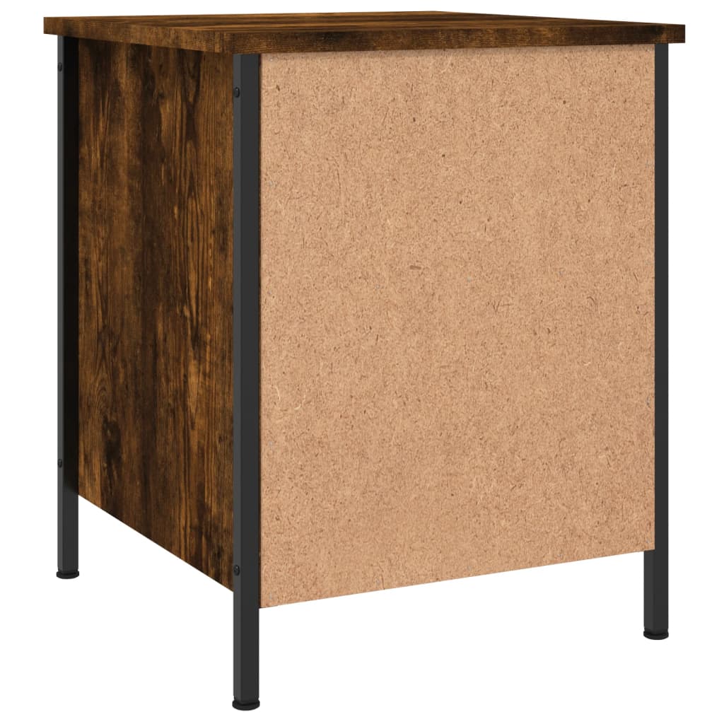 Nightstand Smoked Oak 40x42x50 Cm Engineered Wood