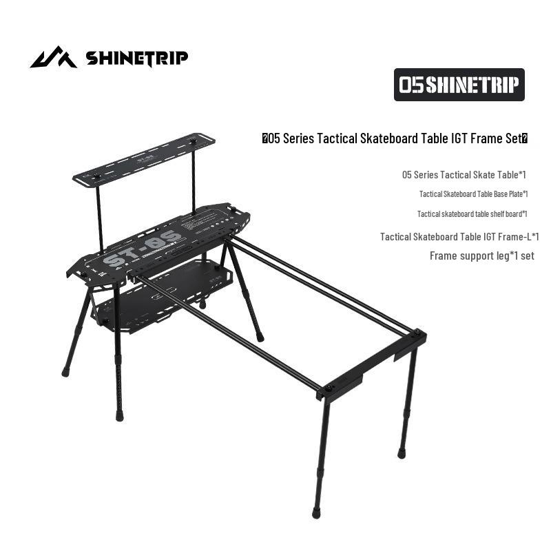 Mountain Fun Series 05 Expandable Tactical Camping Table: Portable, Folding, Storage-Ready, Aluminum Alloy.