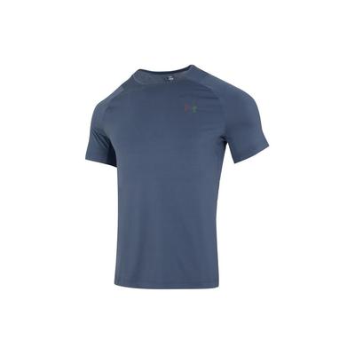 Solid Color Running Training Crew Neck Short Sleeve Raglan T-Shirt Men Tops Blue 1383700-044