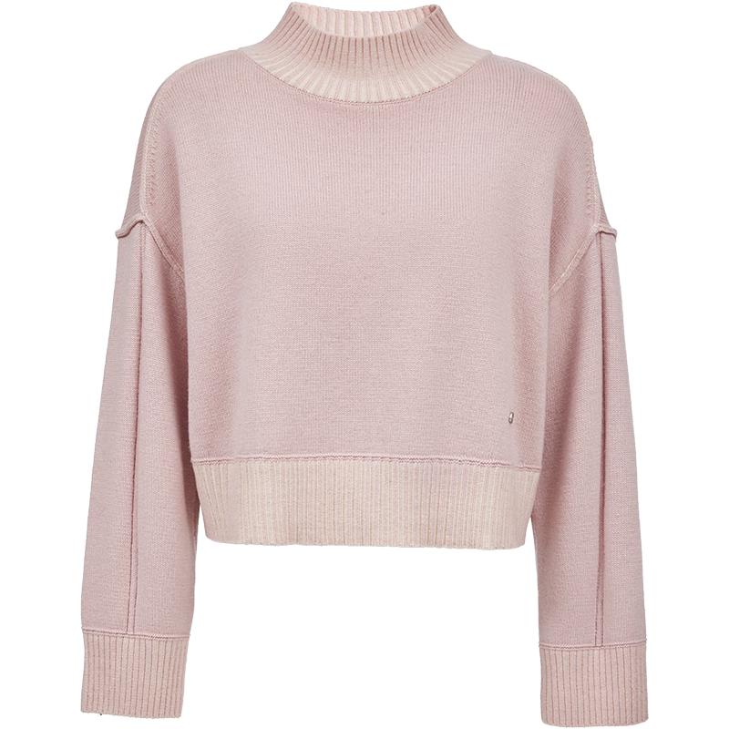 

ONLY Women s Relaxed High-Neck Short Knit Sweater L