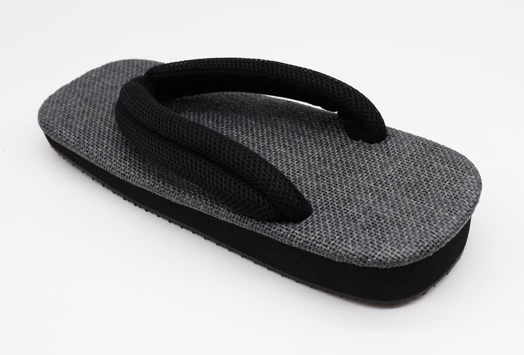 Rattan Mesh Made in Mesh Rubber Perfect for Yukata and Summer 25cm [Shigi] Men's Sandals, Breathable, Black, Japan, Thong, Sole, Comfortable,
