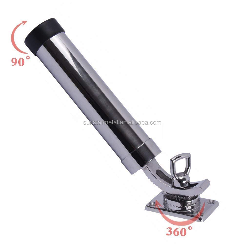 New Stainless Steel Flush Mount Fishing Rod Holder Marine Hardware Boat Accessory 10inch
