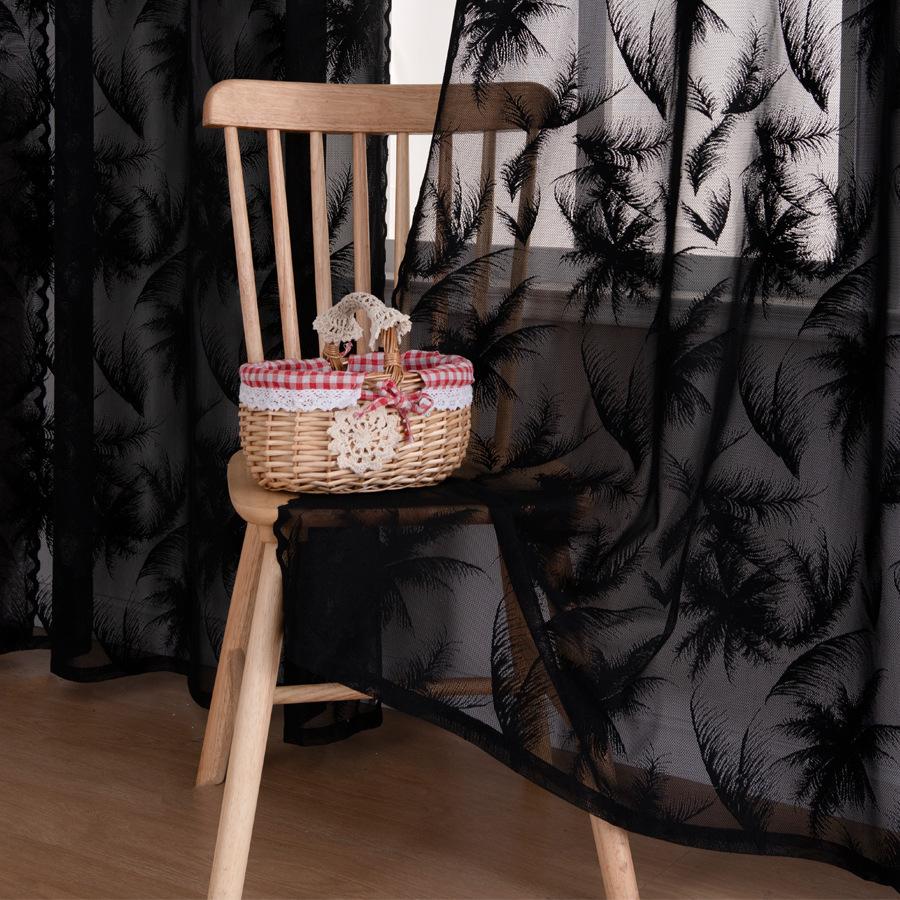 American Jacquard Window Screen Transparent Curtains Living Room Bedroom Dining Room European and American Curtains