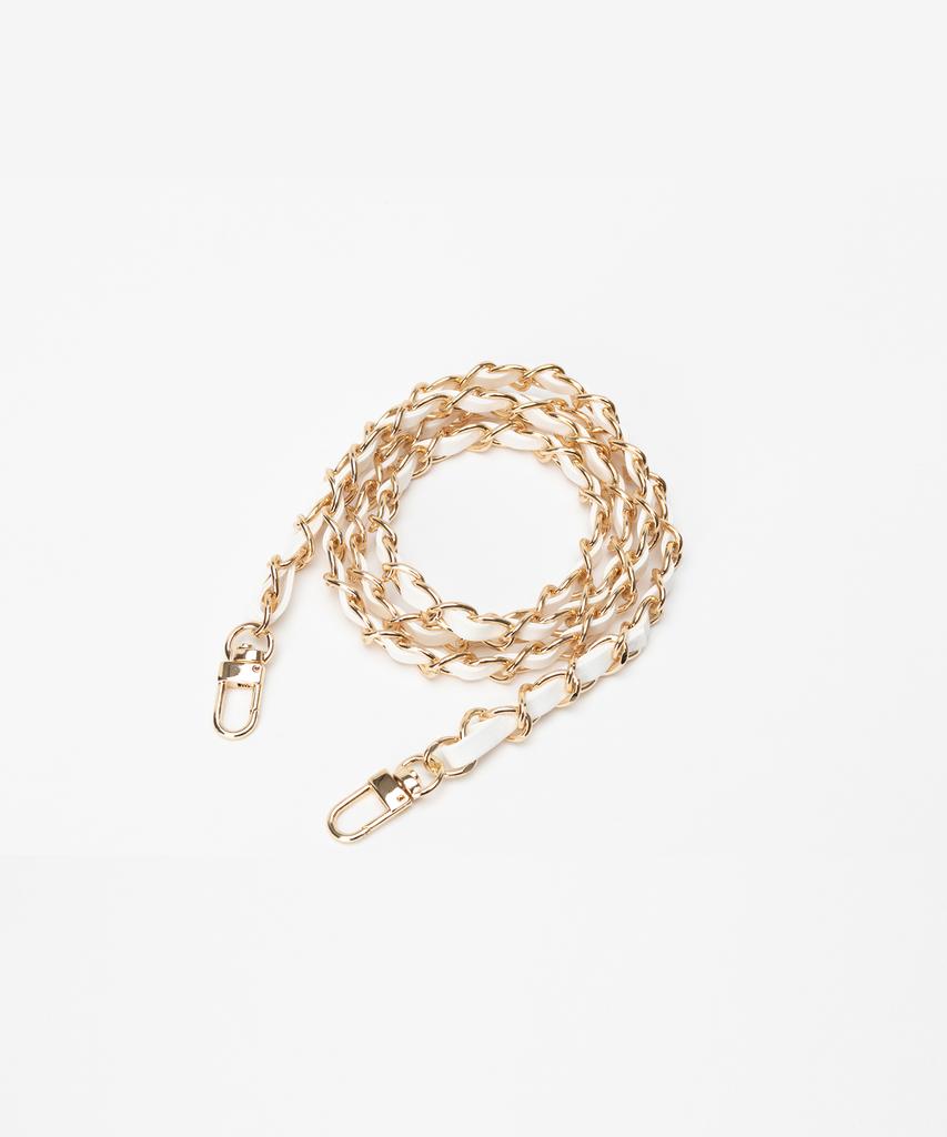 Jina In Ny Leather Chain Combo Crossbody Strap