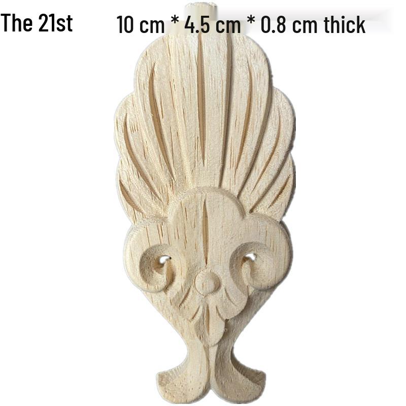 Europäische Massivholz-Schnitzerei-Applikation: Dekorative Blumen Schleife für Wände & Möbel