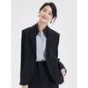 Elegant Grey Women Suit Set Professional Blazer Skirt Formal Business Outfit Interview Office Wear Petite