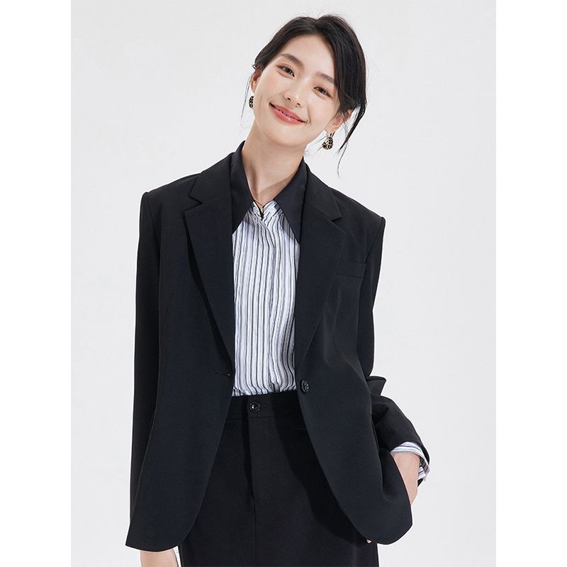 Elegant Grey Women Suit Set Professional Blazer Skirt Formal Business Outfit Interview Office Wear Petite