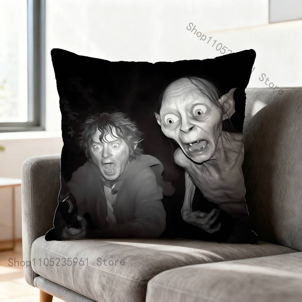 

GGollum LLord RRings Memes Pillow Cases for Bedroom Living Room Sofa Home Decor Polyester Cushion Cover with Zipper 30x30cm