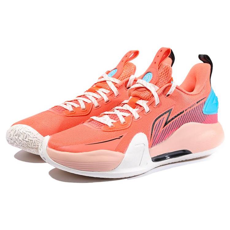 Li Ning Speed 7 Slip Resistant Abrasion Resistant Cushioning Low Top Basketball Shoes Men's Camellia Red ABPT013-8