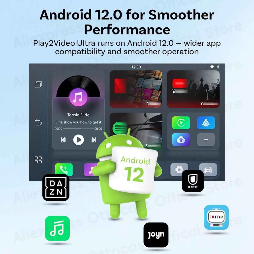 OTTOCAST 2026 Play2Video Ultra Wireless CarPlay Android Auto Adapter for Netflix Youtuber Wifi for Chevrolet Ford VW Toyota Benz