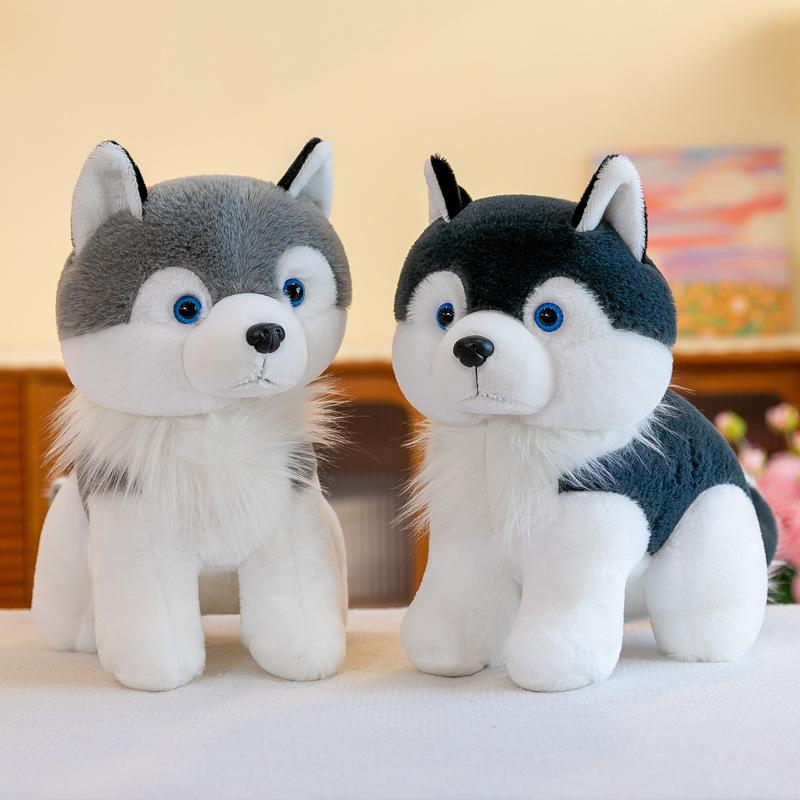 Simulated Husky Dog Plush Toy Doll Children Accompanying Ragdoll Sleeping Pillow Birthday Gift