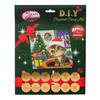 Carte à diamanter Strass Crystal Art Noël Chaton 18 cm
