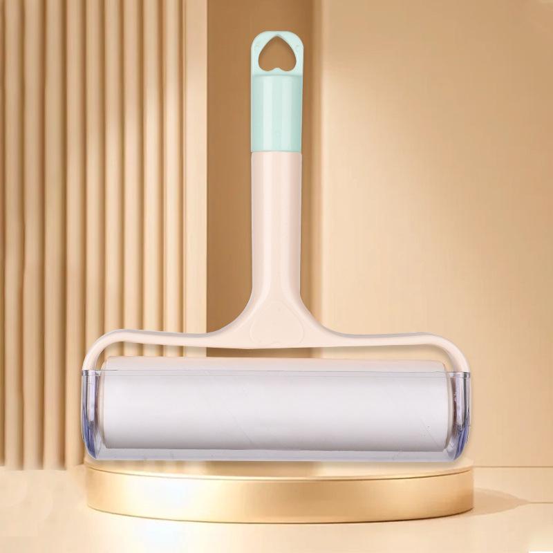 Extended Handle Lint Roller: New Style Dust & Hair Remover for Floors 20cm x 16cm розовый/синий