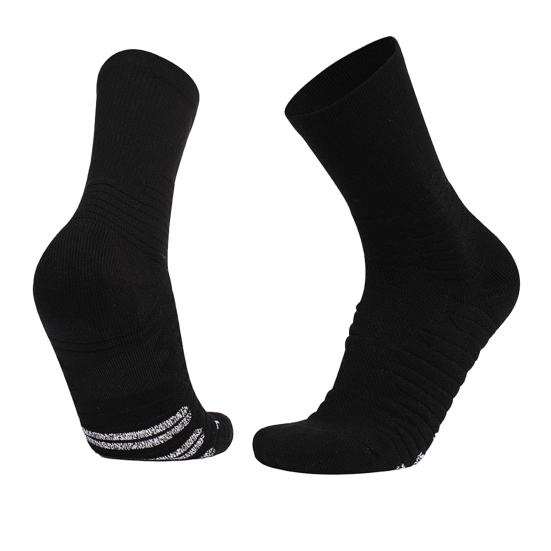Athletic Crew Socks Stretchy Cushioned Sports Socks Breathable Compression Socks with Non-Slip Soles for Running Basketball Workouts